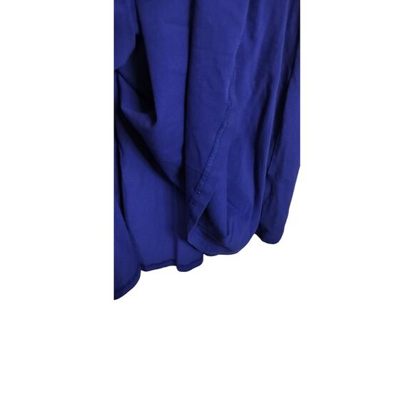 4278)Laksmi Blue Long Sleeve Wrap Knee Length Popover Dress Medium - Picture 5 of 9